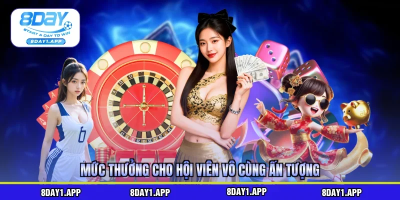 Mức thưởng cho hội viên vô cùng ấn tượng